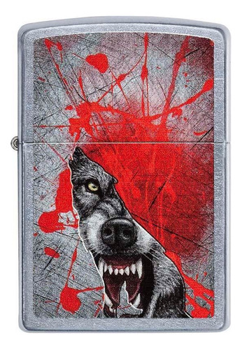 Encendedor A Prueba De Viento Mechero Diseño Lobo Zippo