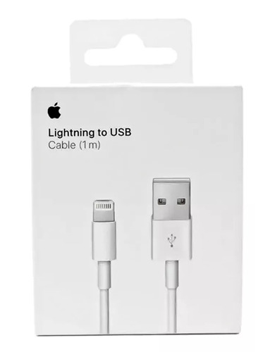 Imagen 2 de 7 de Cable De Conector Apple Lightning A Usb (1 Metro) Blanco