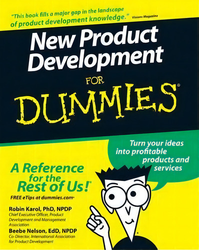 New Product Development For Dummies, De Robin Karol. Editorial John Wiley & Sons Inc, Tapa Blanda En Inglés