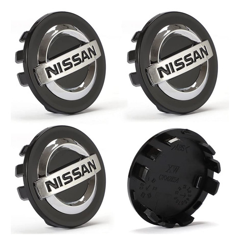 4 Tapa Central Rueda Nissan Oem 2.126 In