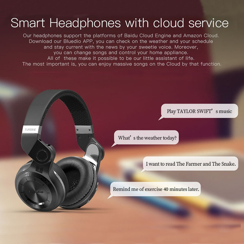 Aud?fonos Bluedio T2 Plus C/bluetooth Y Radio Fm, Soporta Sd