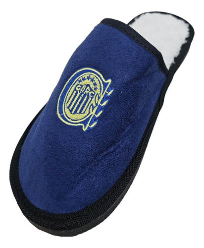 Pantuflas Rosario Central Con Corderito Escudo Bordado