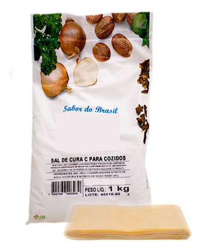 Sal De Cura 2 E Tripa Para Salame 45 - Kit Para Embutidos 