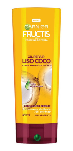 Bálsamo Fructis Oil Repair Liso Coco 350ml