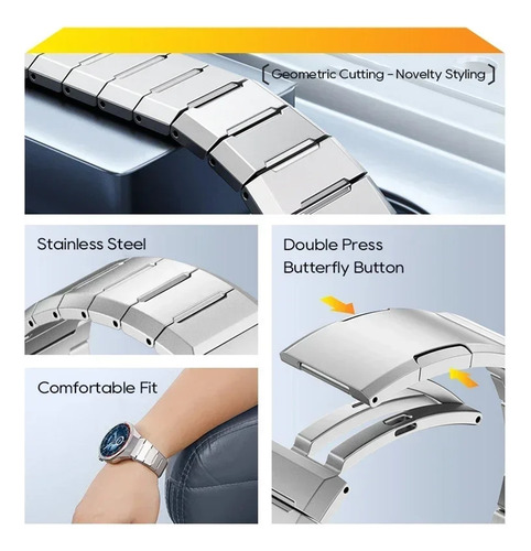 Correa De Acero Inoxidable Para Samsung Galaxy Watch Ultra