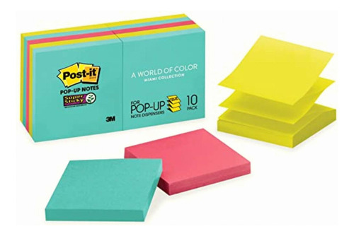 Post-it Super Sticky Notes Pop-up, 7.6 x 7.6 cm, Super