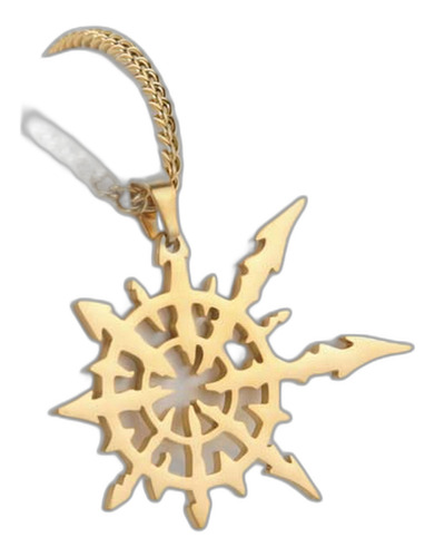 Collar Estrella Caos Oyalma Dorado Estilo Pirata Punk -