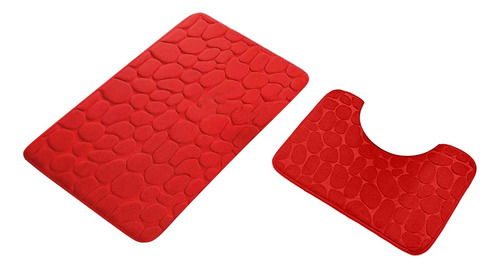 Juego De 2 Alfombras De Baño De Espuma Viscoelástica En Form