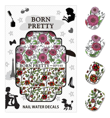 Water Decals Stickers Transferencia Al Agua Born Pretty Uñas