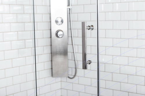 Mampara De Baño Acero Corrediza Granero 90 X 90 Seul Gorena