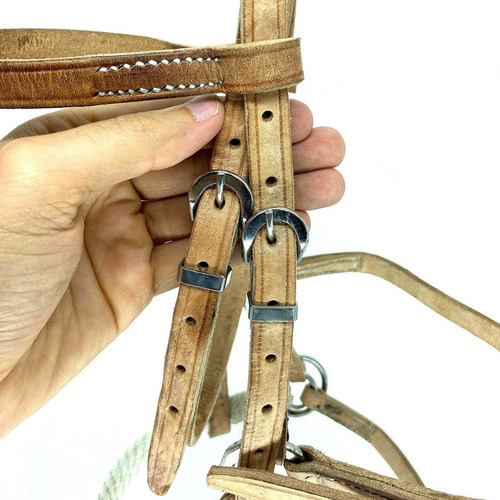 Imagem 3 de 4 de Side Pull Cabeçada Freio Cabresto Doma Cavalo