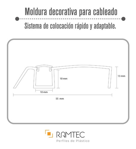 Moldura Decorativa Entre Piso Y Muro Cableado