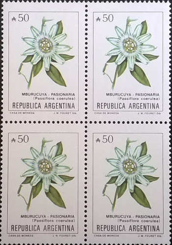 Argentina Flora, Cuadro Gj 2224 Flor 50 A 1989 Mint L11681