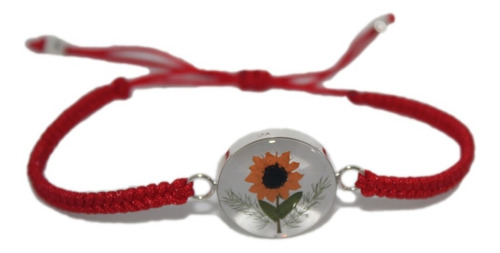 Nueva Pulsera Plata Ley 925 B409 Circulo Girasol Real Natura