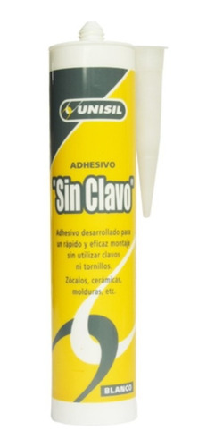 Adhesivo Sin Clavo Montaje Blanco 300 Ml. Unisil Ferreplus