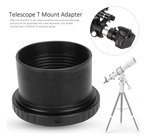 Soporte Adaptador En T De 2 Pulgadas Para Telescopio Y Lente