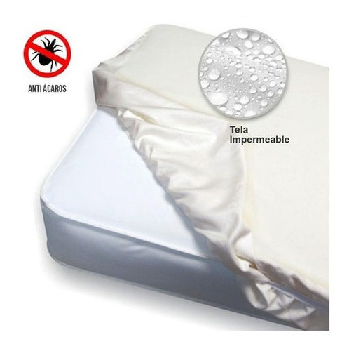 Imagen 1 de 5 de Protector Colchón Anti Fluido Doble 1.40x1.90 M Antiácaros