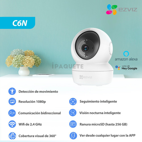 Kit 2 Cámaras Seguridad Ip Ezviz Wifi Domo Motorizada +128gb