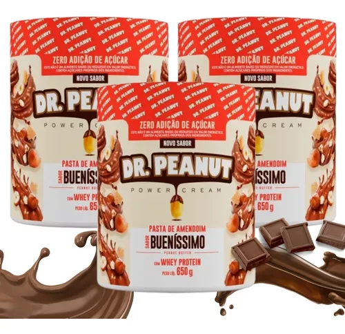 Pasta De Amendoim Dr. Peanut Bueníssimo Whey Protein 3und