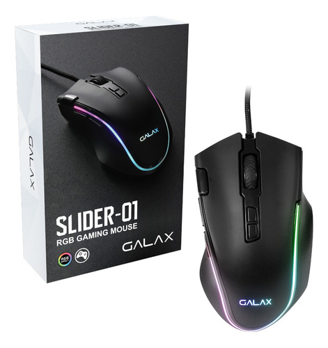 Mouse Gamer Galax Slider-01 7200dpi 8 Botões Mgs01ia18rg2b0