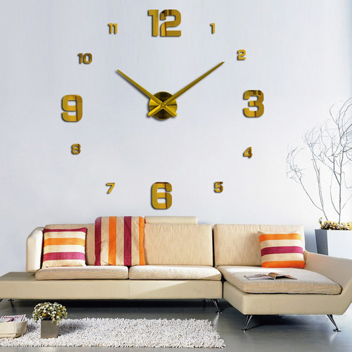 Reloj De Pared Diy # Número Oro