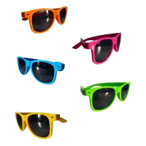 Lentes De Sol Flúor Colores X10 Unidades Gafas Anteojos 