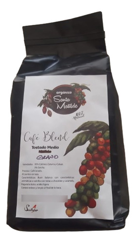 Cafe Blend Orgánico En Grano De Especialidad 500 Gr 83 Ptos.