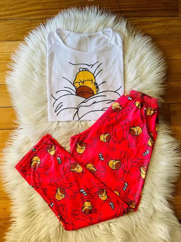 Pijama Largo De Los Simpsons Para Mujer  