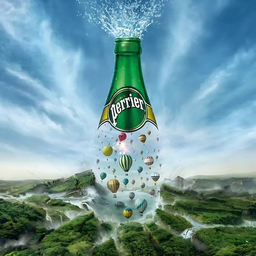 Agua Mineral Gasificada Perrier 500ml - Pack de 6 Botellas PET, Refrescante y Natural Perfecta para Cualquier Momento