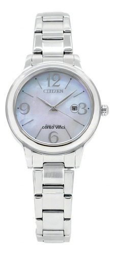 Reloj Citizen Ecodrive Analog Ew262086d Hombre Color De La Malla Plateado Color Del Bisel Plateado Color Del Fondo Celeste