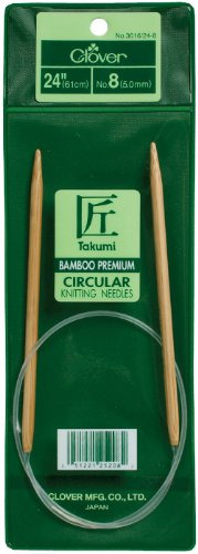 Clover Aguja Tejer Circular Bamb U 24  Bambu Rosado Bebe 5