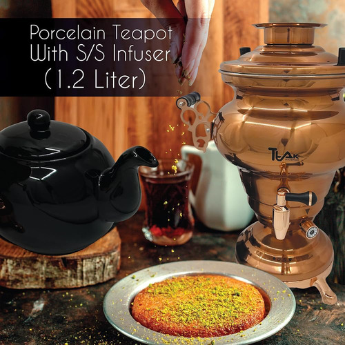 Ttak Houseware Samovar Eléctrico De Acero Inoxidable Con Dis