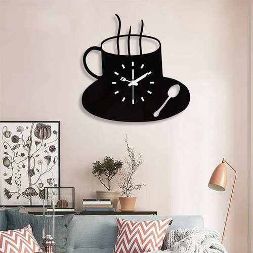 Reloj De Pared Moderno Cocina Temática Taza De Café