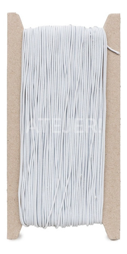 Imagen 2 de 8 de Elástico Redondo Bentley Art 82 De 1,8mm X 50 Metros Blanco