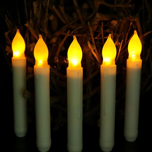Vela Sin Llama De Velas Eléctrica Alta Led 10 Pedazos 165mm
