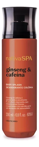 Body Splash Nativa Spa Ginseng E Cafeína 200ml O Boticário