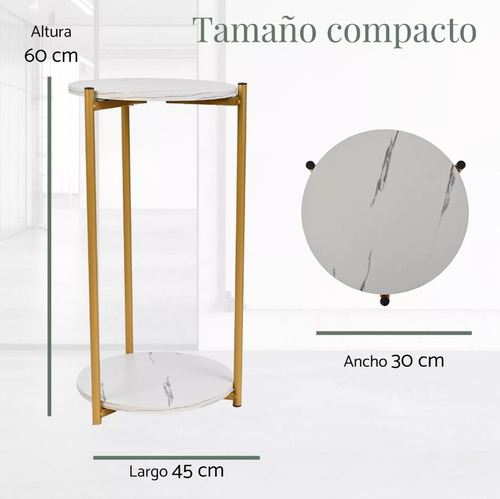 Mesa Mesas Centro Minimalista Auxiliar Redonda Sala Moderna Blanco
