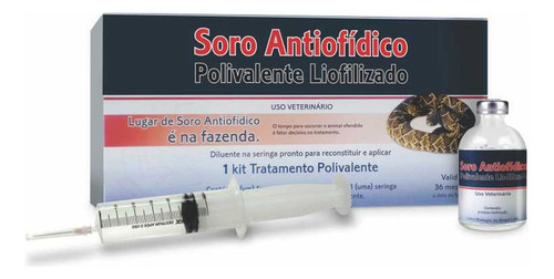 Soro Antiofidico 50ml Lema Picada De Cobra Em Animais