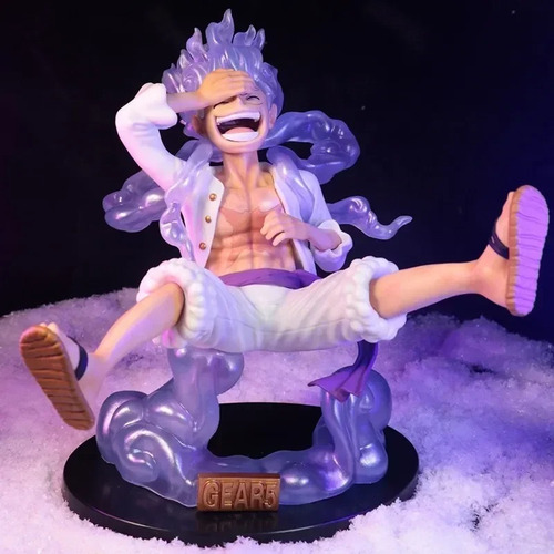 Figura De Accion Luffy Gear 5 Base Para Celular 18cm