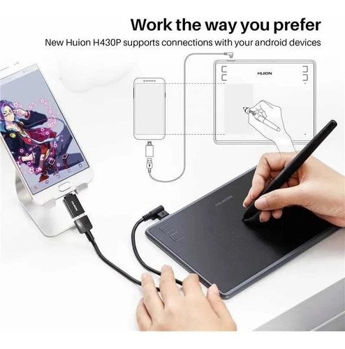 Imagem 8 de 10 de Mesa Digitalizadora Huion Inspiroy H430p Com Luva