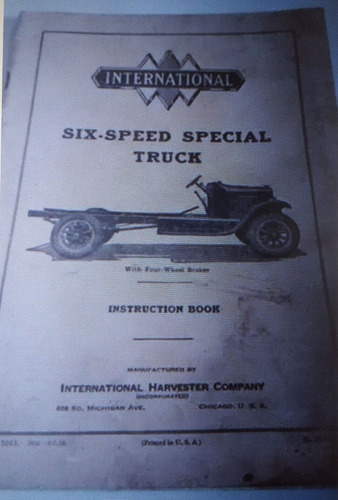 Manual Original De Uso: International 6 Speed Special 1928/9