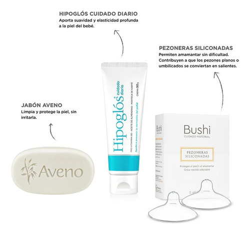 Combo Bushi Pezoneras + Hipoglós Crema + Aveno Jabón