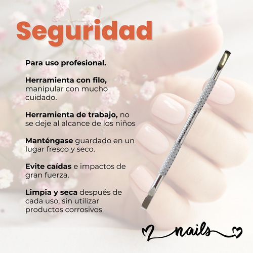 Pusher Planer Empujador De Cutícula Manicura Pedicure Uñas