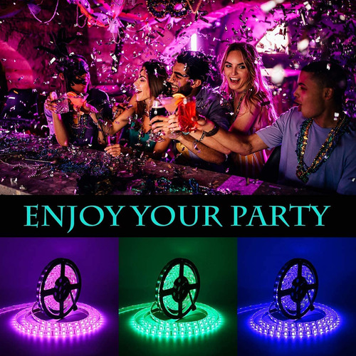 Supernight Tira Luz Led Rgb Smd Pie Resistente Al Agua Dc Ft