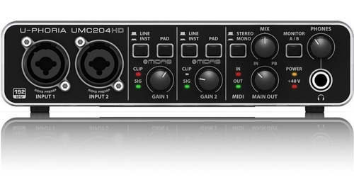 Imagen 3 de 7 de Placa De Audio Externa Usb Behringer Umc204 Hd + Vst Arturia