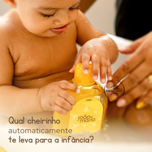 Kit 3 João & Maria Shampoo Glicerina Bebê Rn 200ml Limpeza