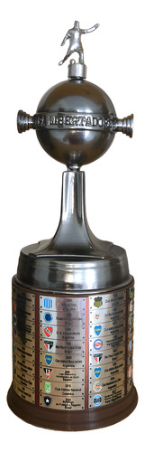 Miniatura Troféu Libertadores Da América 2024 Com Expositor Prateado