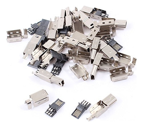 Conector Uxcell A14061000ux0407 Mini Usb Macho De 5 Pines, S
