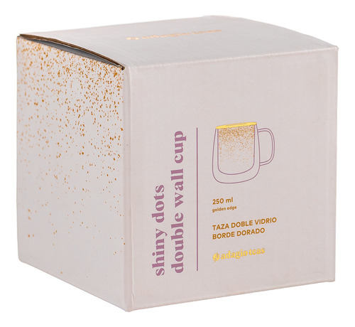 Taza Doble Vidrio Shiny Dots 250 Ml
