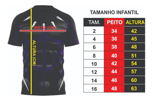 Imagem 3 de 7 de Camiseta Adulto - Traje Pantera Negra Tecido Dryfit -